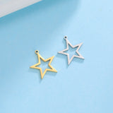 10pcs Moon Star Stainless Steel Charms for Jewelry Making DIY Accessories Bulk