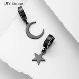 10pcs Moon Star Stainless Steel Charms for Jewelry Making DIY Accessories Bulk
