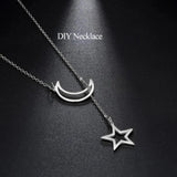 10pcs Moon Star Stainless Steel Charms for Jewelry Making DIY Accessories Bulk