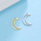 10pcs Moon Star Stainless Steel Charms for Jewelry Making DIY Accessories Bulk