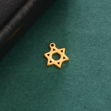 20pcs Star of David Charm Stainless Steel Charms for DIY Bracelets