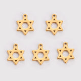 20pcs Star of David Charm Stainless Steel Charms for DIY Bracelets