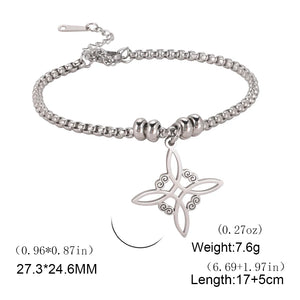 Stainless Steel Witch Knot Bracelet Irish Celtic Witchcraft Couple Jewelry
