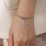 Stainless Steel Witch Knot Bracelet Irish Celtic Witchcraft Couple Jewelry