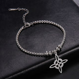 Stainless Steel Witch Knot Bracelet Irish Celtic Witchcraft Couple Jewelry