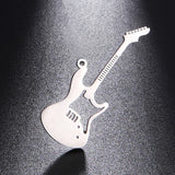5 pcs Music Note Guitar Charm Pendant for Jewelry Making