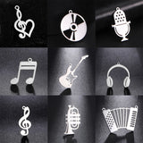 5 pcs Music Note Guitar Charm Pendant for Jewelry Making