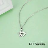 5 pcs Music Note Guitar Charm Pendant for Jewelry Making