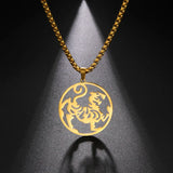 Set of 5 Shotokan Karate Stainless Steel Pendants for Men Women