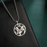 Set of 5 Shotokan Karate Stainless Steel Pendants for Men Women