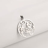 Set of 5 Shotokan Karate Stainless Steel Pendants for Men Women