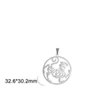Set of 5 Shotokan Karate Stainless Steel Pendants for Men Women