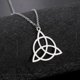Celtic Knot Necklace Stainless Steel Pendant Amulet Triquetra Irish Jewelry