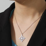 Celtic Knot Necklace Stainless Steel Pendant Amulet Triquetra Irish Jewelry