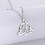 Celtic Knot Necklace Stainless Steel Pendant Amulet Triquetra Irish Jewelry