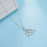 Celtic Knot Necklace Stainless Steel Pendant Amulet Triquetra Irish Jewelry