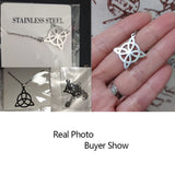 Celtic Knot Necklace Stainless Steel Pendant Amulet Triquetra Irish Jewelry