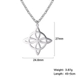 Celtic Knot Necklace Stainless Steel Pendant Amulet Triquetra Irish Jewelry
