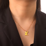 5pcs Pet Memorial Angel Wing Pendant Necklace Stainless Steel