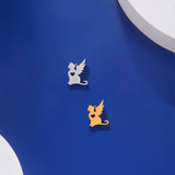 5pcs Pet Memorial Angel Wing Pendant Necklace Stainless Steel