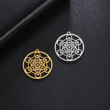 5pcs Metatron Cube Charms for Jewelry Making Pendant