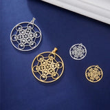 5pcs Metatron Cube Charms for Jewelry Making Pendant