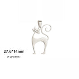 5pcs Couple Cat Stainless Steel Necklace Pendant Lovely Kitten Charms