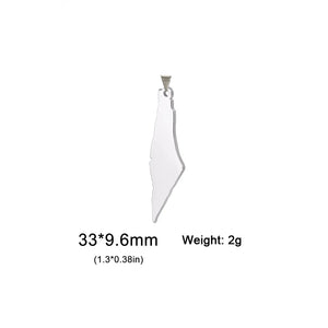 5pcs Map Pendant for Necklace Earrings Jewelry Making DIY Charms Geography