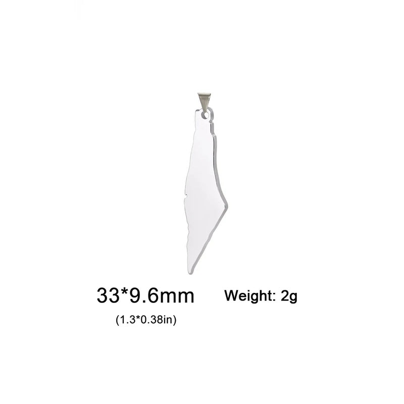5pcs Map Pendant for Necklace Earrings Jewelry Making DIY Charms Geography