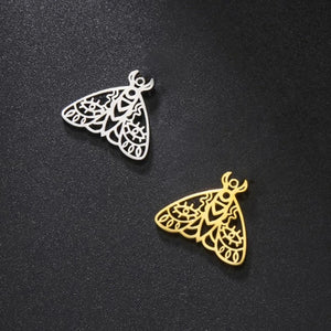Punk Goth Death Moth Pendant for Necklace Vintage Jewelry Making