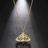 Punk Goth Death Moth Pendant for Necklace Vintage Jewelry Making