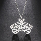 Punk Goth Death Moth Pendant for Necklace Vintage Jewelry Making