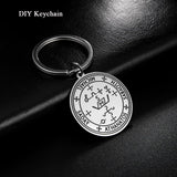 5pcs Archangel Michael Seal Necklace Pendant Stainless Steel Charms