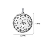 5pcs Archangel Michael Seal Necklace Pendant Stainless Steel Charms