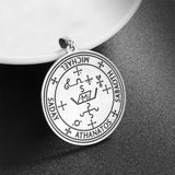 5pcs Archangel Michael Seal Necklace Pendant Stainless Steel Charms