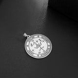 5pcs Archangel Michael Seal Necklace Pendant Stainless Steel Charms