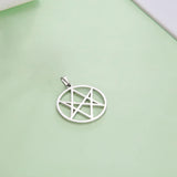 5pcs Stainless Steel Unicursal Hexagram Pendant Thelema Amulet DIY