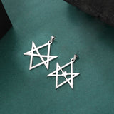 5pcs Stainless Steel Unicursal Hexagram Pendant Thelema Amulet DIY
