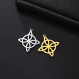 5pcs Witch Knot Celtics Charm Stainless Steel Charm Pendant for Necklace
