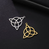 5pcs Witch Knot Celtics Charm Stainless Steel Charm Pendant for Necklace