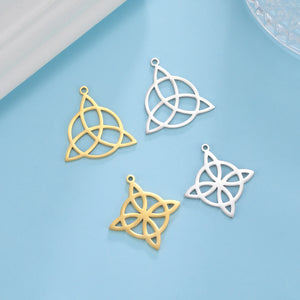5pcs Witch Knot Celtics Charm Stainless Steel Charm Pendant for Necklace