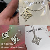 5pcs Witch Knot Celtics Charm Stainless Steel Charm Pendant for Necklace