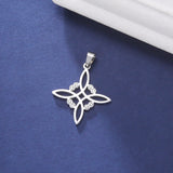 5pcs Witch Knot Necklace Pendant Stainless Steel Charms Wicca DIY Jewelry