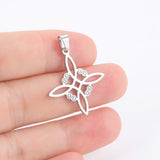 5pcs Witch Knot Necklace Pendant Stainless Steel Charms Wicca DIY Jewelry