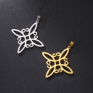 5pcs Witch Knot Pendant Stainless Steel Charms DIY Jewelry Making