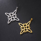 5pcs Witch Knot Pendant Stainless Steel Charms DIY Jewelry Making