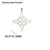 5pcs Witch Knot Pendant Stainless Steel Charms DIY Jewelry Making