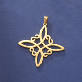 5pcs Witch Knot Pendant Stainless Steel Charms DIY Jewelry Making