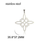 5pcs Witch Knot Pendant Stainless Steel Charms DIY Jewelry Making