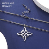 5pcs Witch Knot Pendant Stainless Steel Charms DIY Jewelry Making